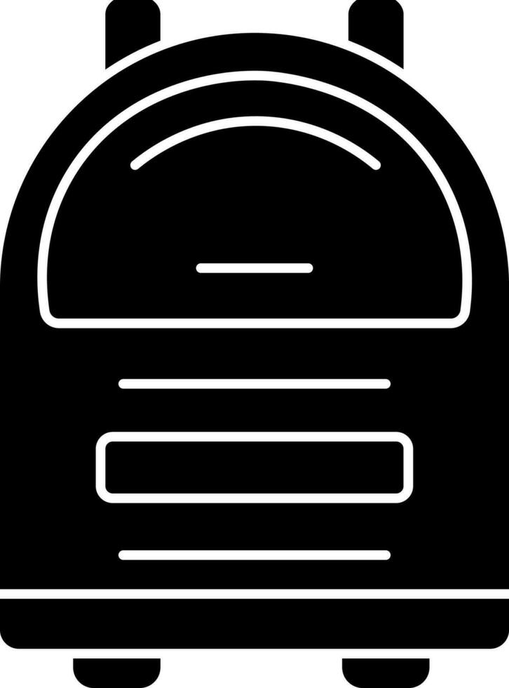 Backpack Icon In Black and White Color. vector