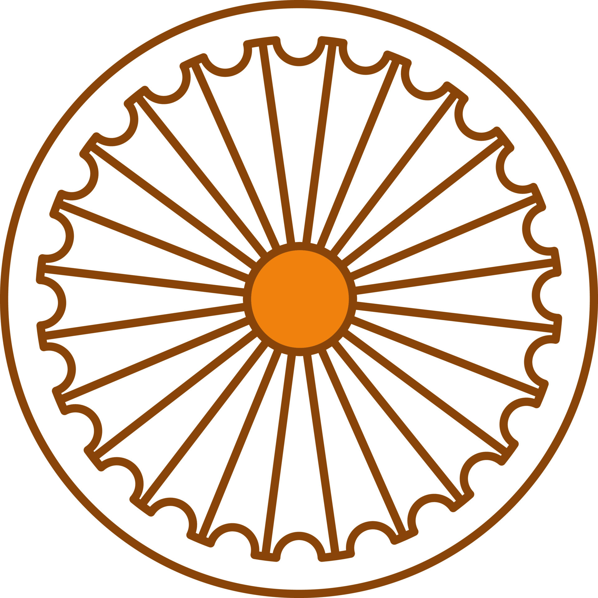 Ashoka Wheel Chakra Icon In Flat Style. 24251138 Vector Art at Vecteezy