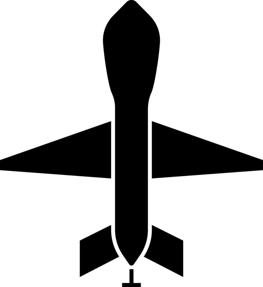 Airplane Icon In Black and White Color. vector