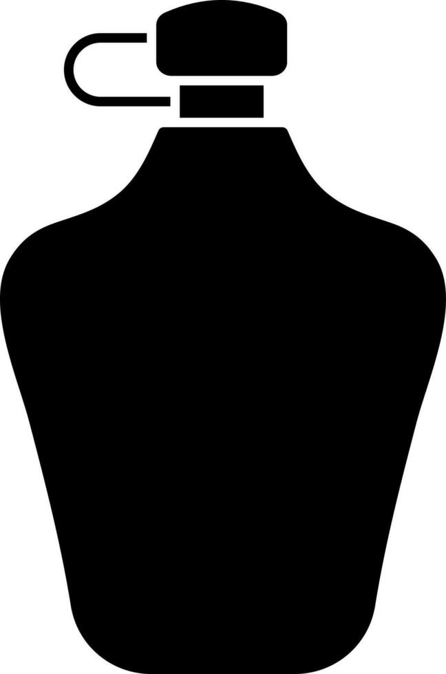 Army Water Canteen Icon In Glyph Style. vector