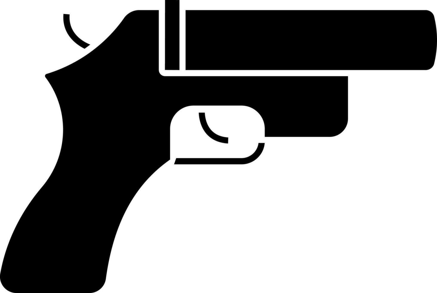 Gun Icon In Black and White Color. vector