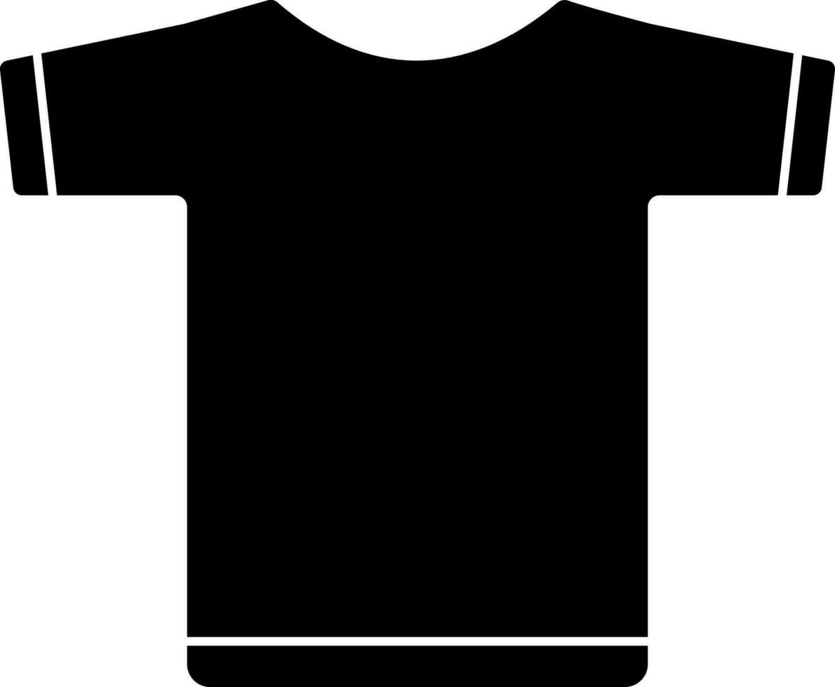 camiseta icono o símbolo en negro y blanco color. vector