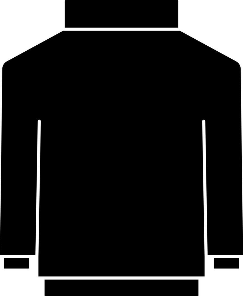 Turtleneck Sweater Icon In Black And White Color. vector