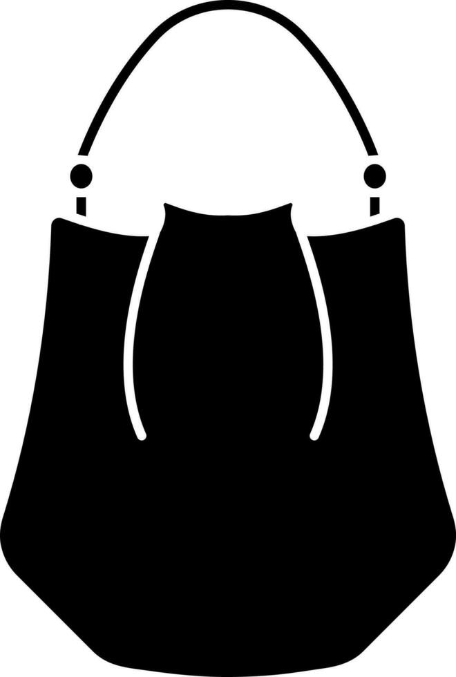 Handbag Icon In Black and White Color. vector