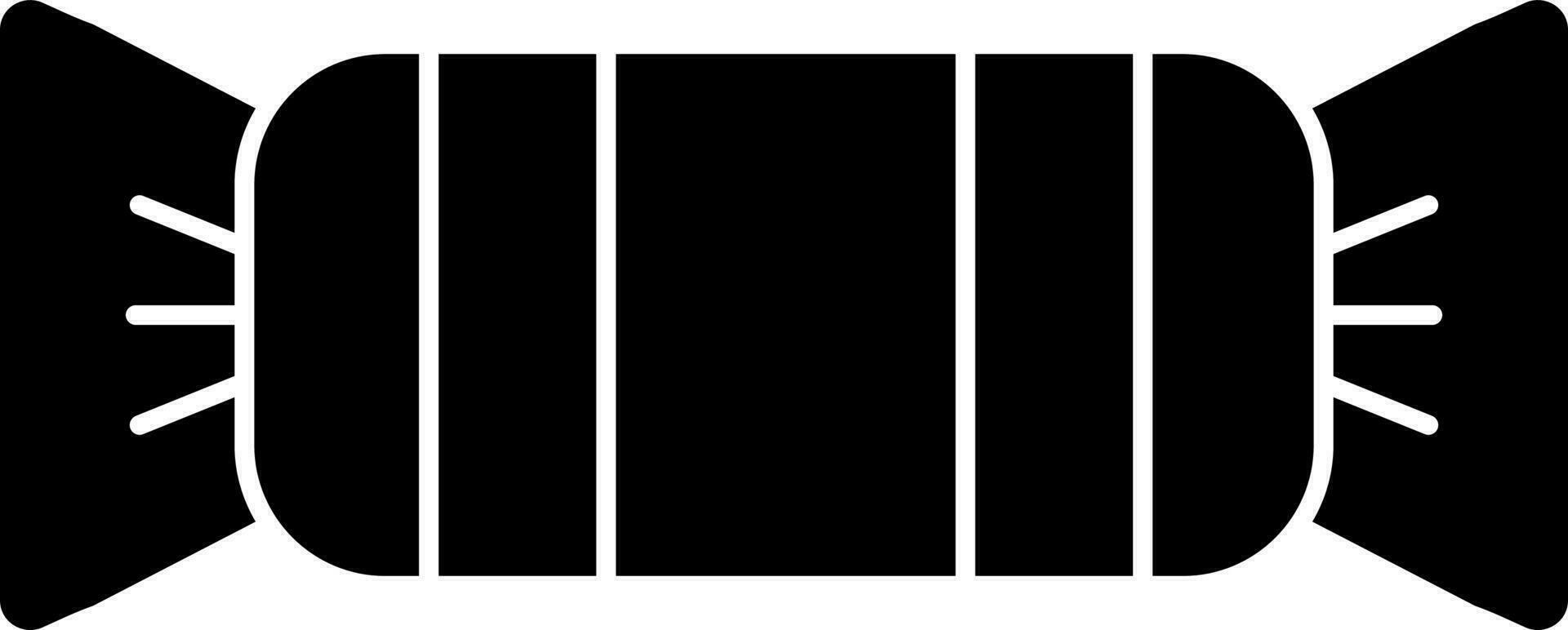 Candy Or Toffee Icon In Glyph Style. vector