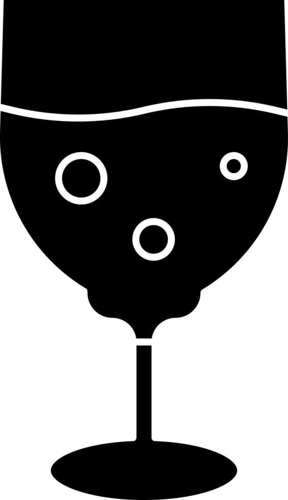 Glyph Cocktail Or Wine Glass Icon. vector