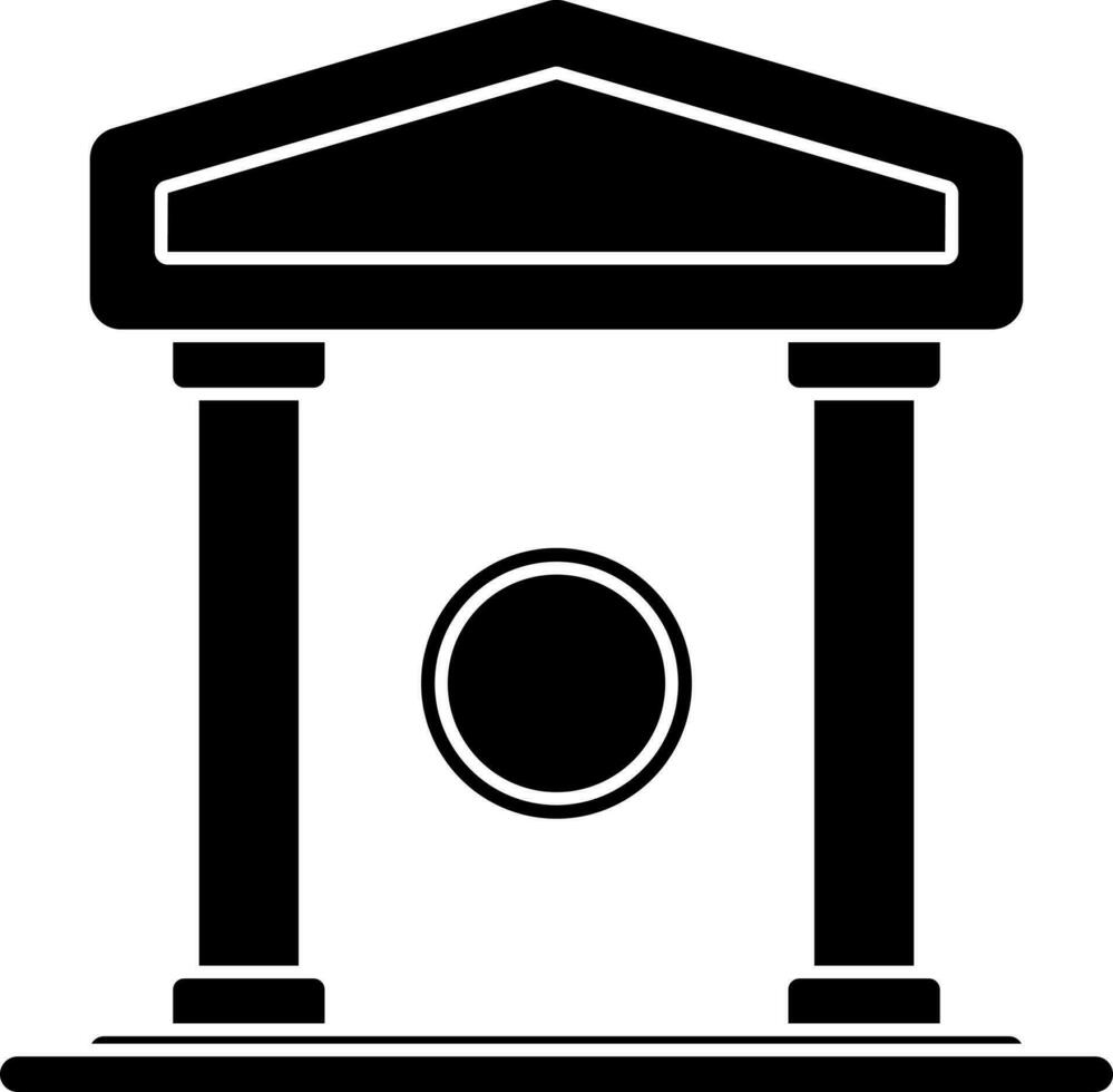 glifo estilo banco icono o símbolo. vector