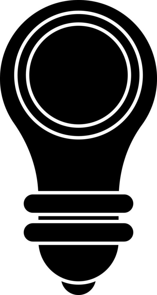 Black and White Isolated Financial Bulb Icon Or Symbol. vector