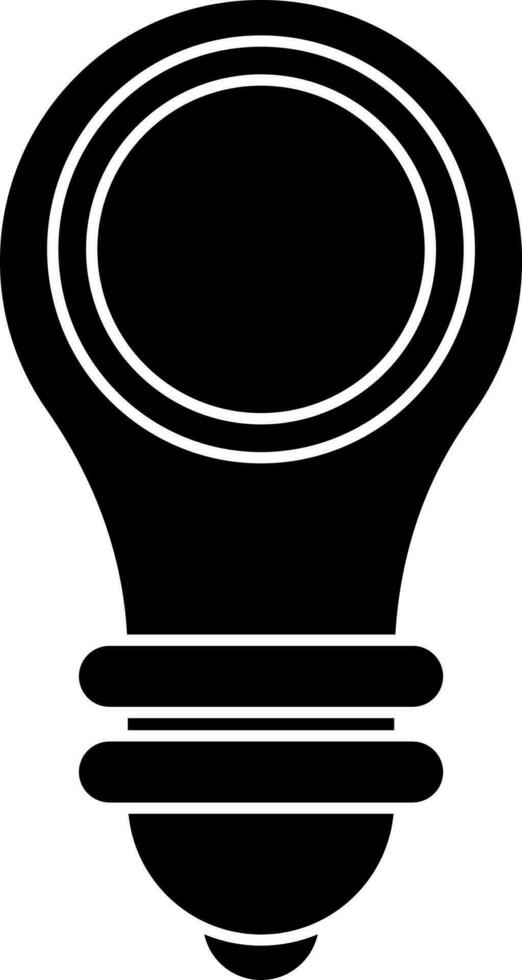 Black and White Isolated Financial Bulb Icon Or Symbol. vector