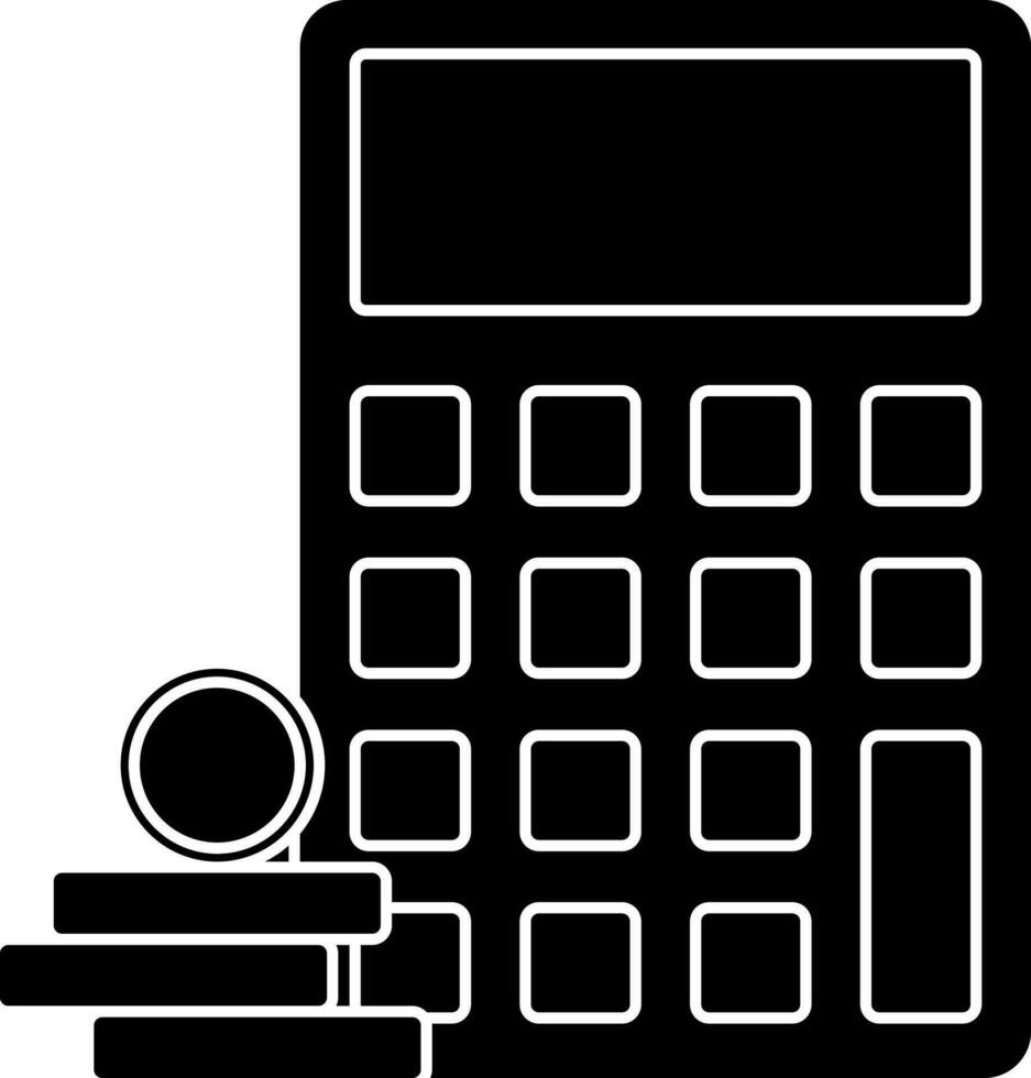 financiero calculadora icono en glifo estilo. vector