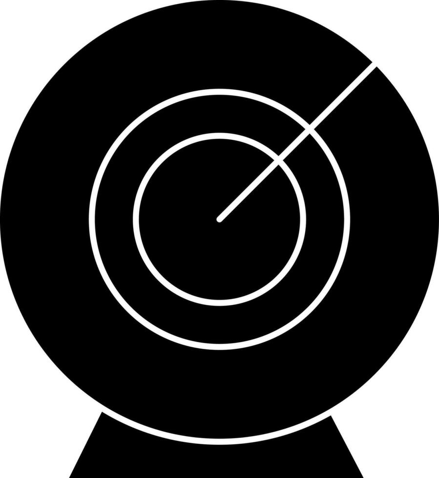 Target Icon In Black And White Color. vector