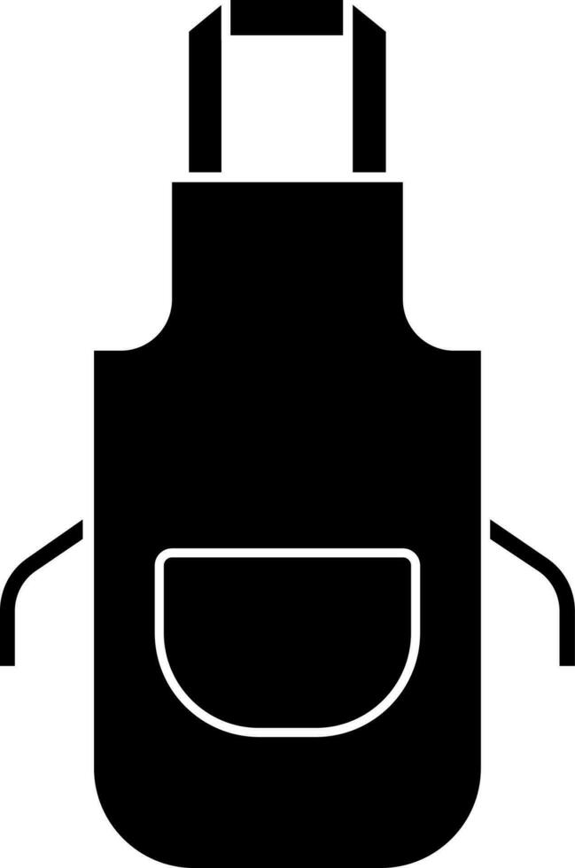 Apron Icon In Glyph Style. vector