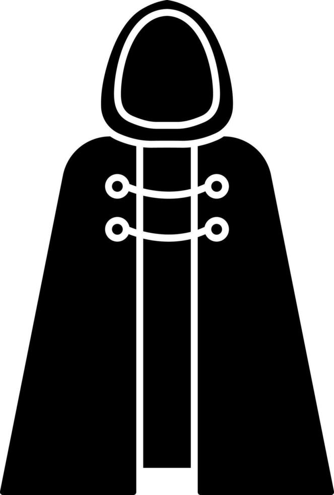 Isolated Glyph Cape Icon. vector