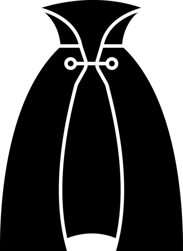 Illustration of Cape or Cloak Icon in Black And White Color. vector