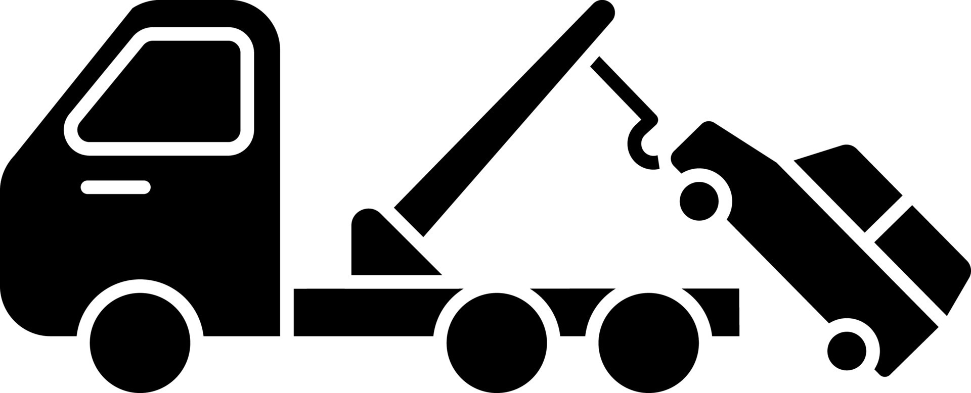 Black and white towing service icon 24251485 vector art at vecteezy
