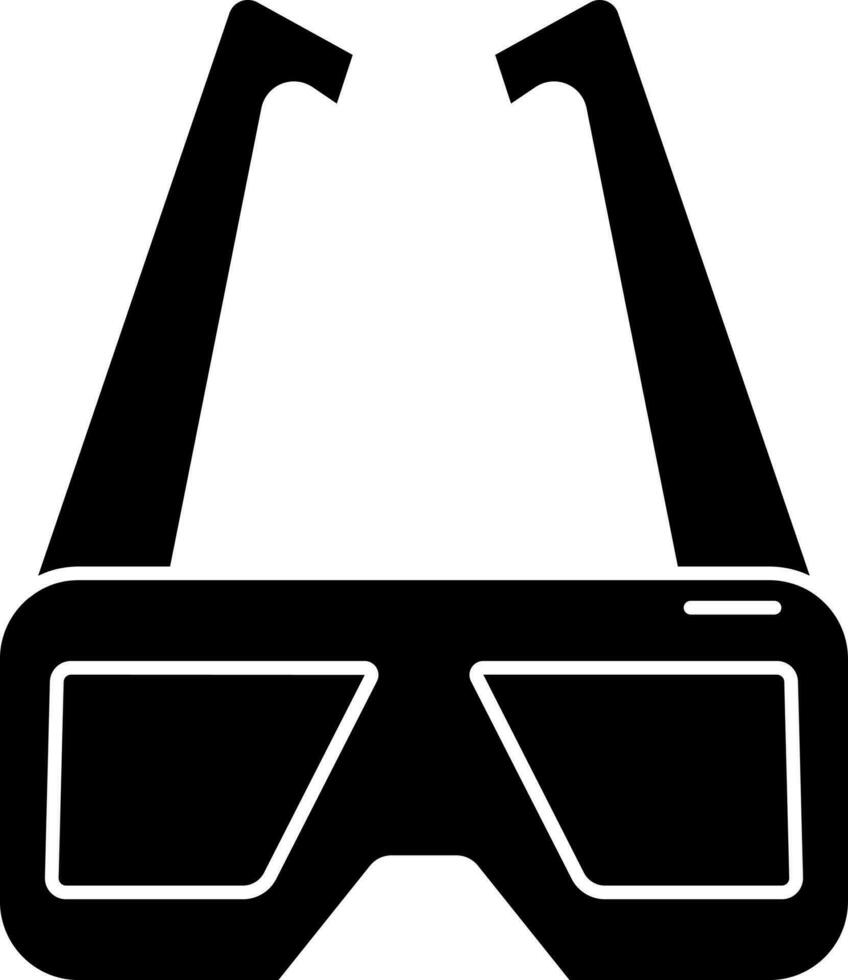 Safety Goggles Icon In Black and White Color. vector