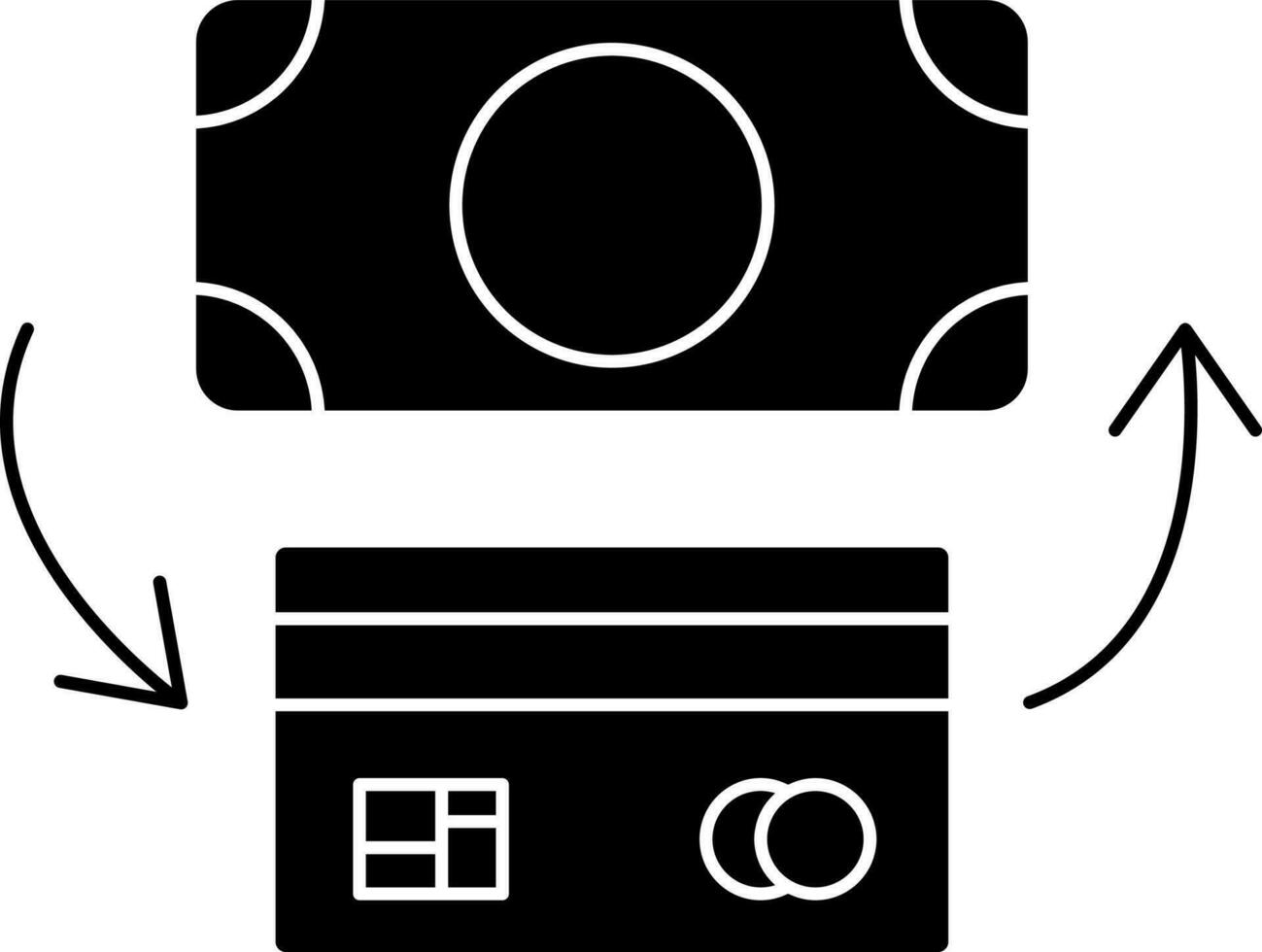 Glyph Style Transaction Icon Or Symbol. vector