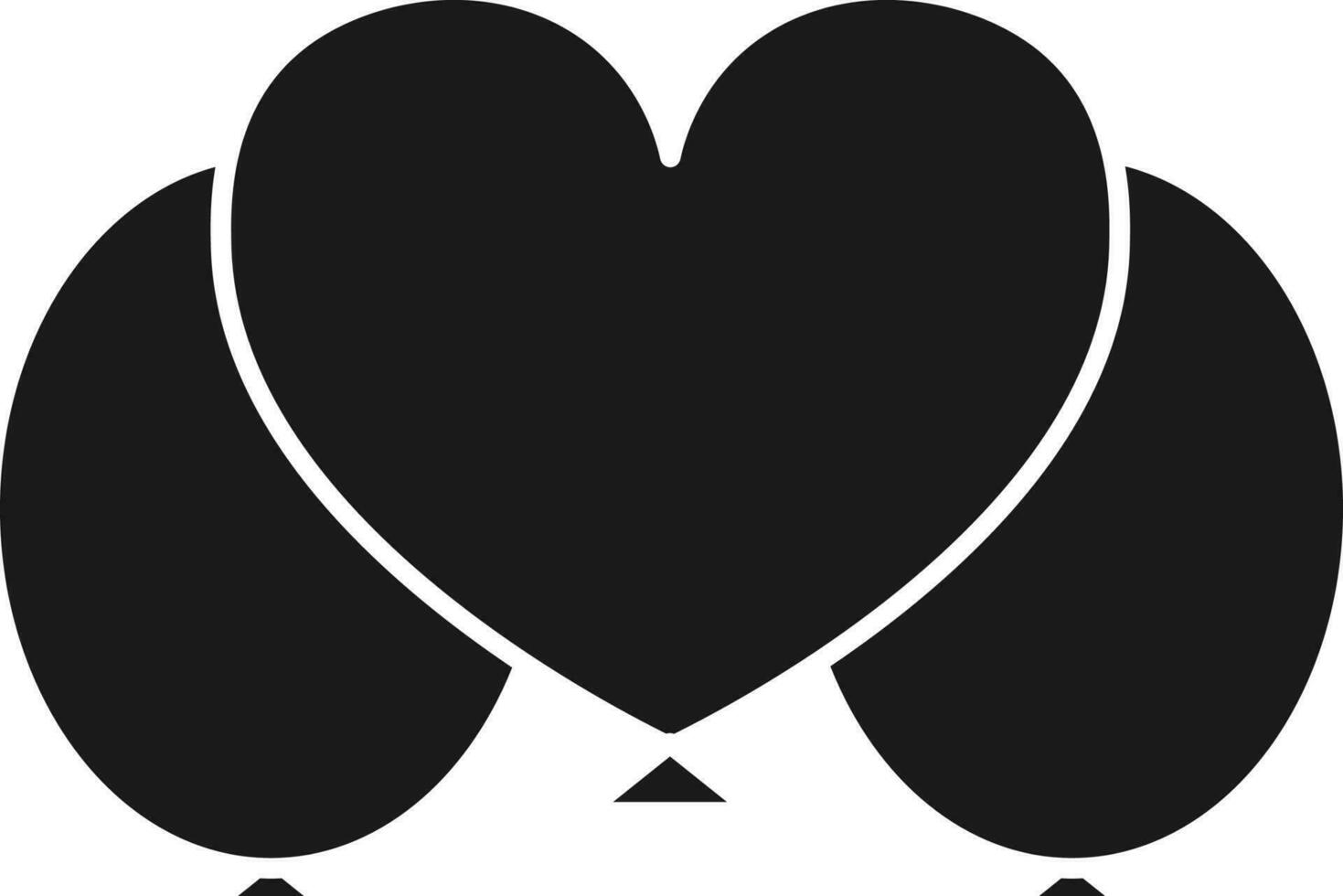 Balloons Icon In Glyph Style. vector