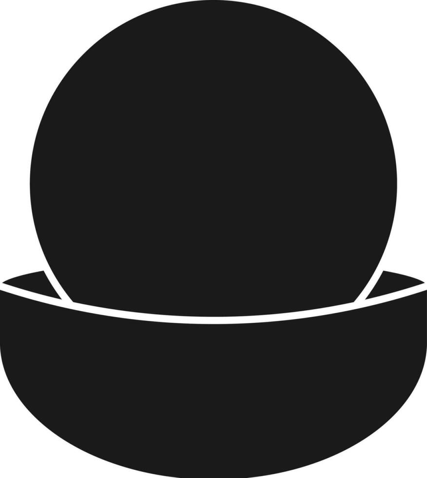 Crystal Ball Icon In Glyph Style. vector