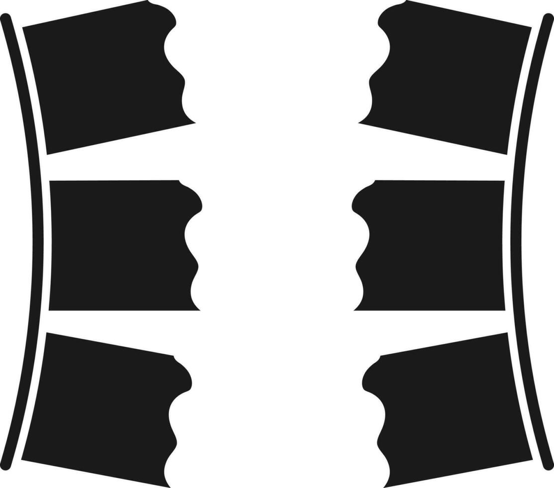 Black and White Color Bunting Flags Icon In Flat Style. vector