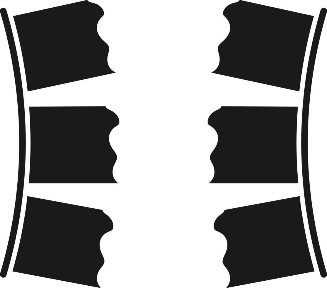 Black and White Color Bunting Flags Icon In Flat Style. vector