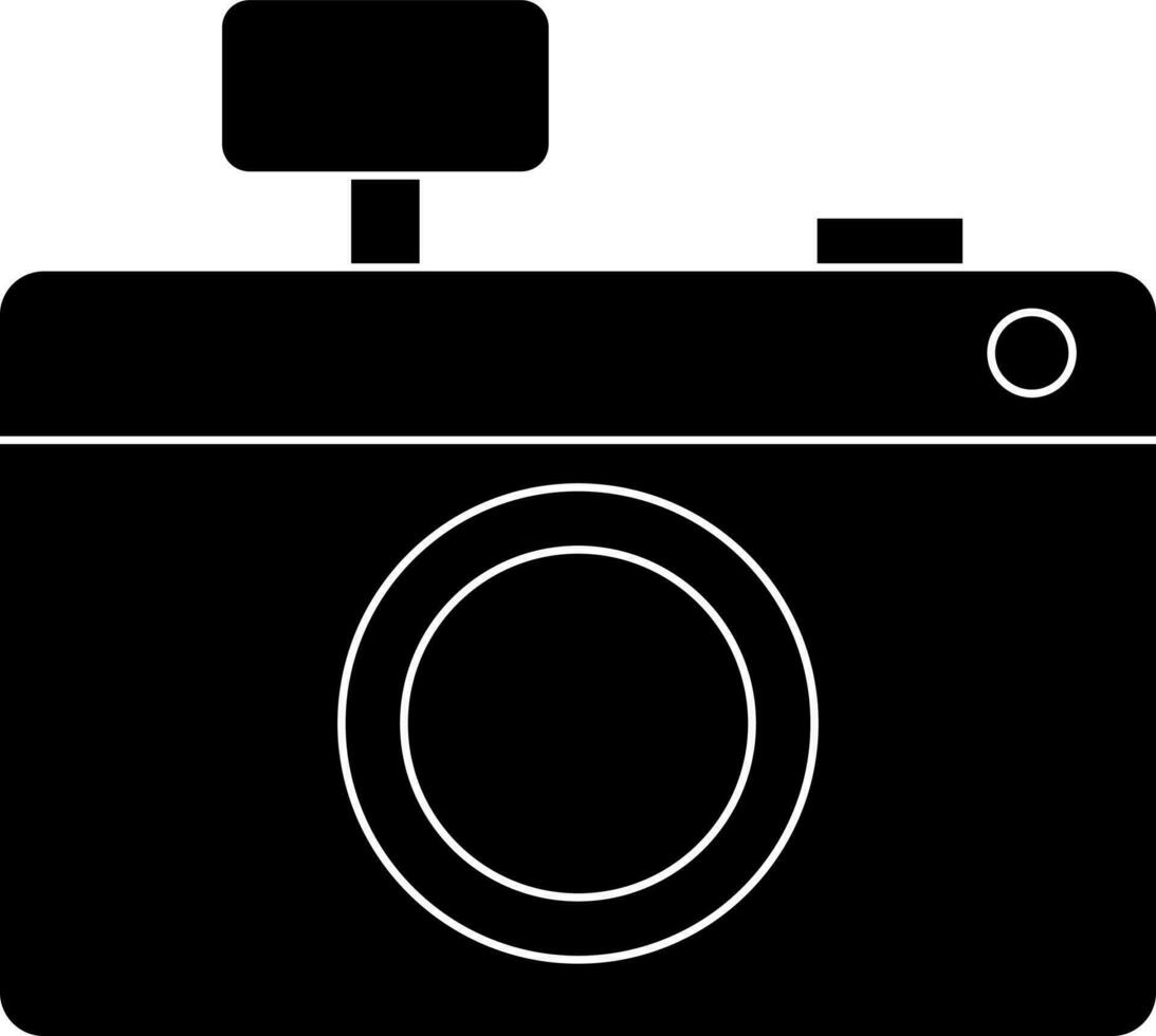 Isolated Camera Icon in Glyph Style. vector