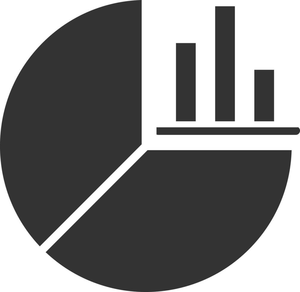 Diagram Chart Icon In Black and White Color. vector