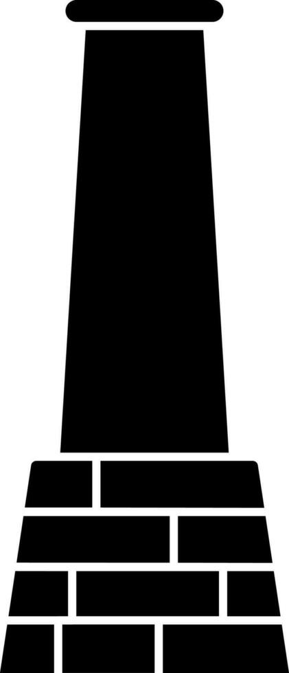 Chimenea icono en negro y blanco color. vector