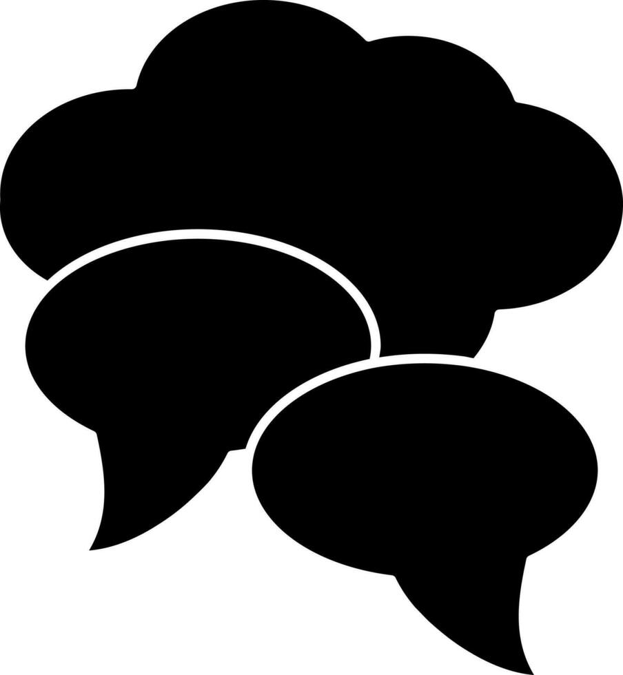 Cloud Chatting Icon In Black and White Color. vector