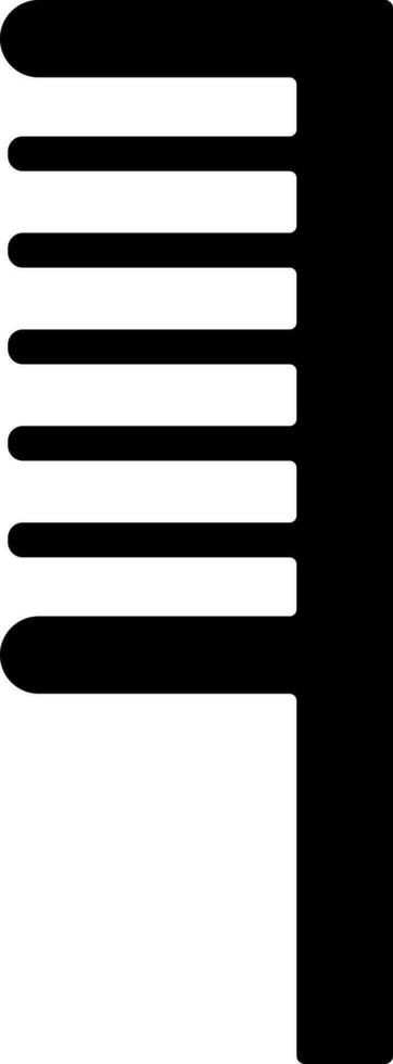 Isolated Glyph Rake Comb Icon in Flat Style. vector