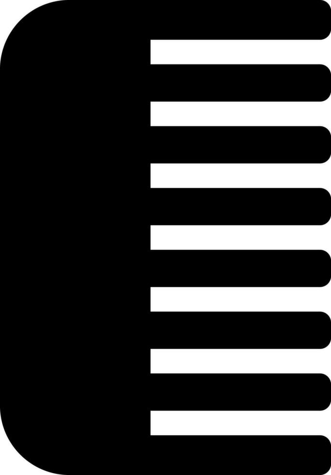 vector ilustración de glifo peine icono.
