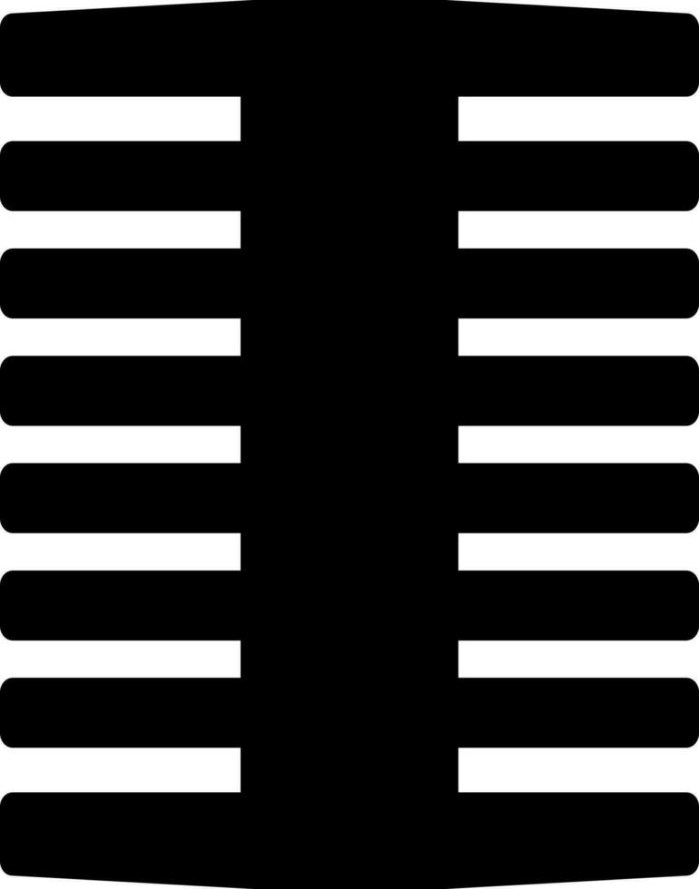 Black and White Lice Comb Icon in Flat Style. vector