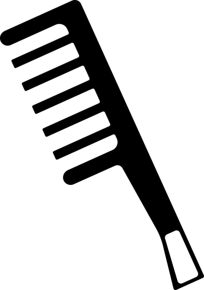 Glyph Hair Comb Icon in Flat Style. vector
