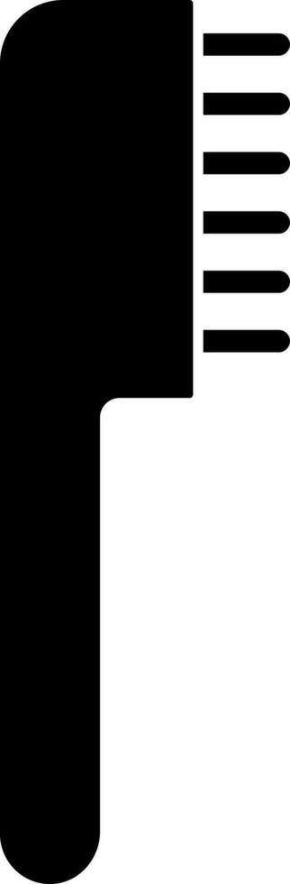 ilustración de glifo peine icono en plano estilo. vector