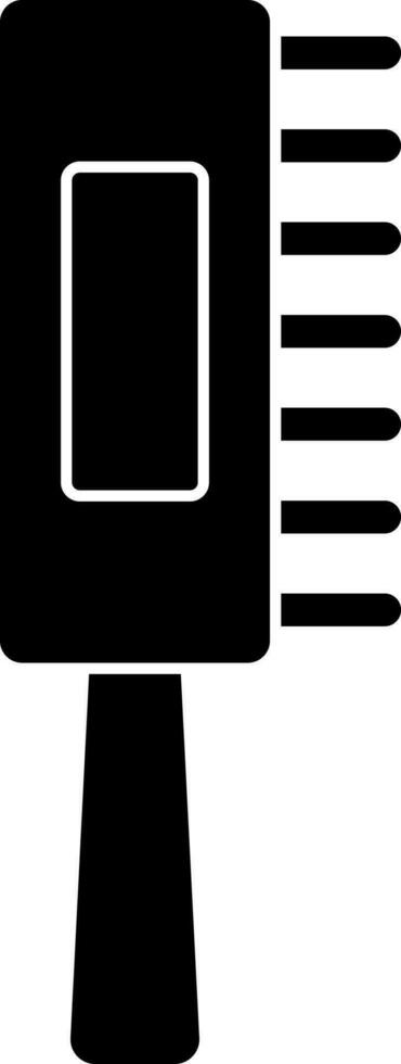 Glyph Vector Illustration of Hair Brush Icon.