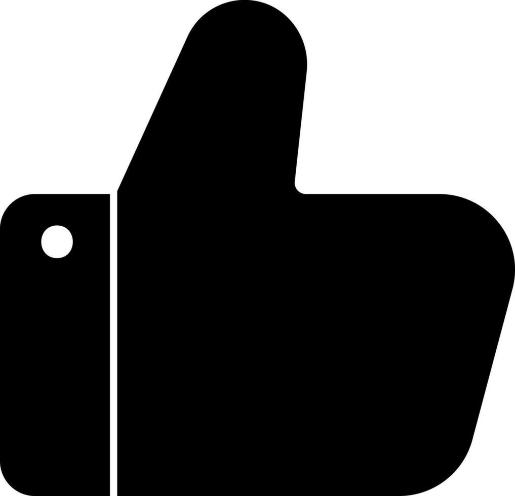 Like Or Thumbs Up Icon In Glyph Style. vector