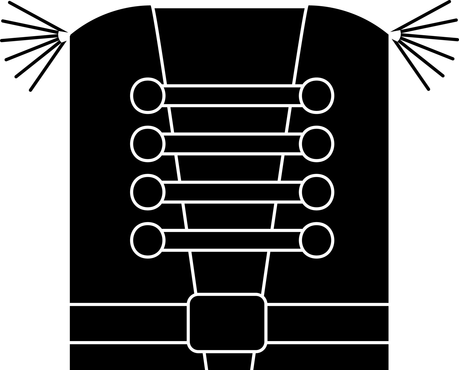 Cowboy Vest Icon In Black and White Color. 24251761 Vector Art at Vecteezy