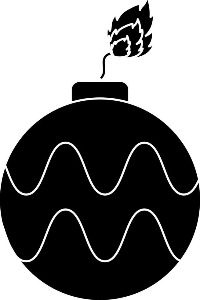 Illustration Of Bomb Icon In Black and White Color. vector