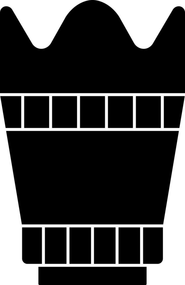 Hood Or Zoom Lens Icon In Black and White Color. vector