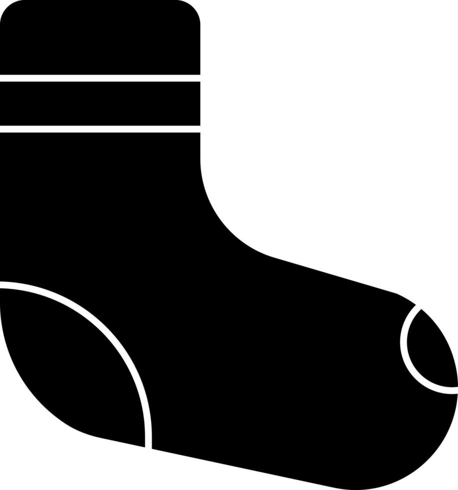 calcetines icono en negro y blanco color. vector