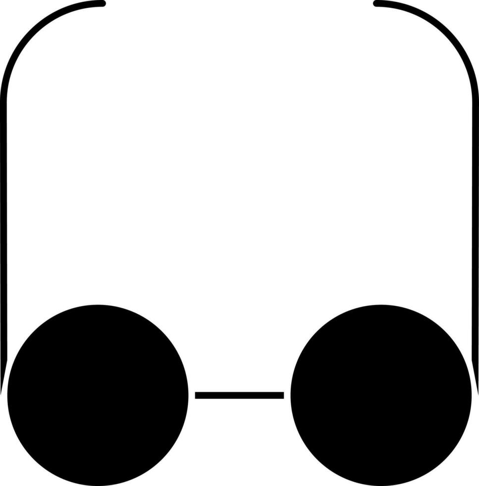 Glyph Style Goggle Icon. vector