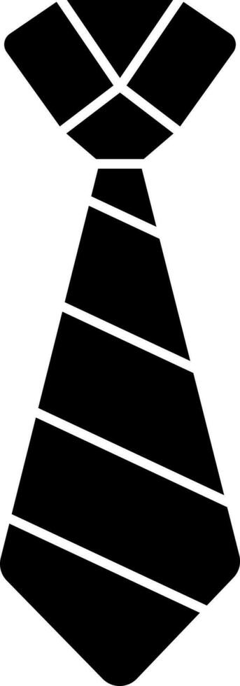 Tie Icon In Black and White Color. vector