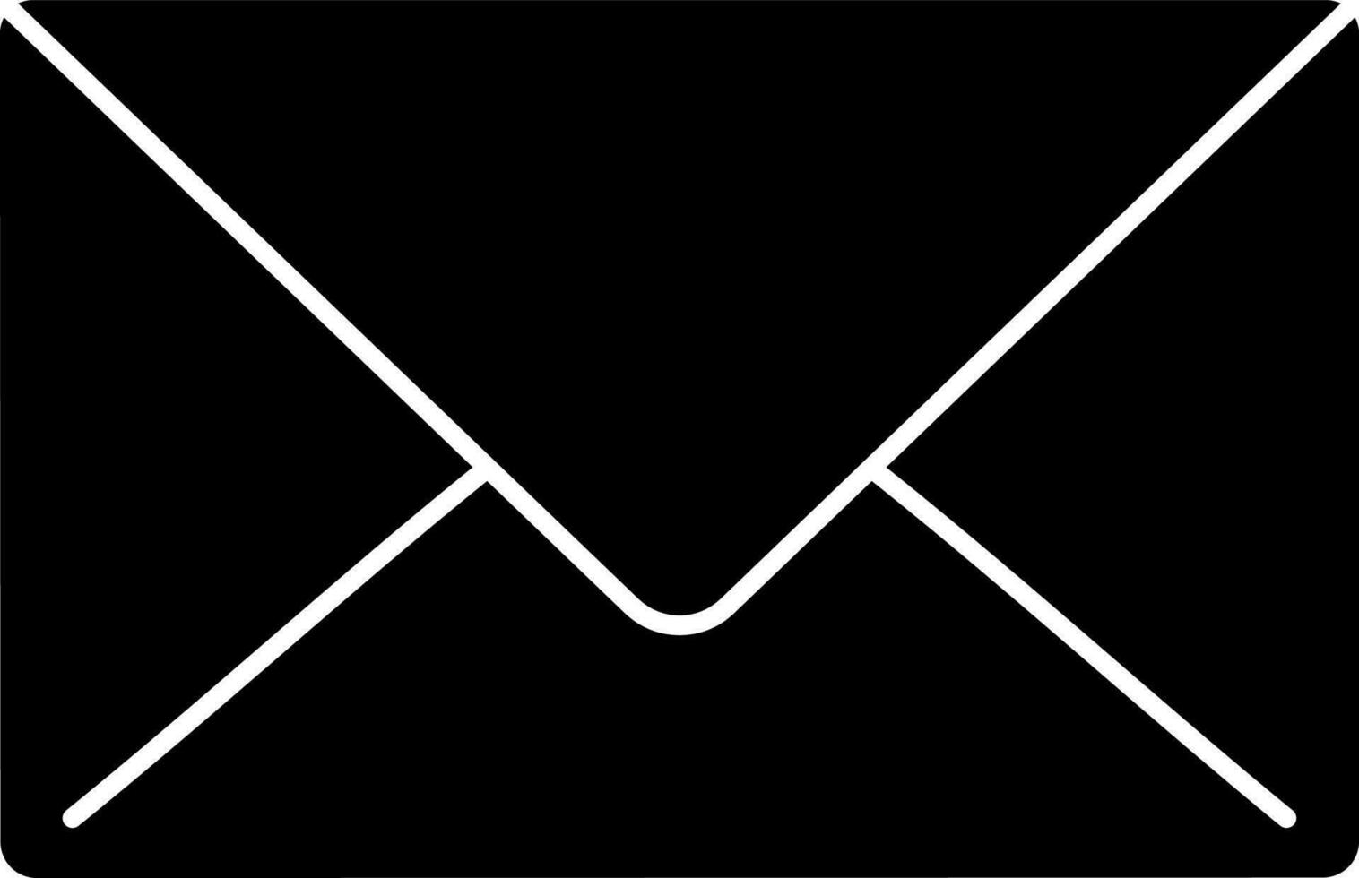 Isolated Envelope Icon Or Symbol In Glyph Style. vector