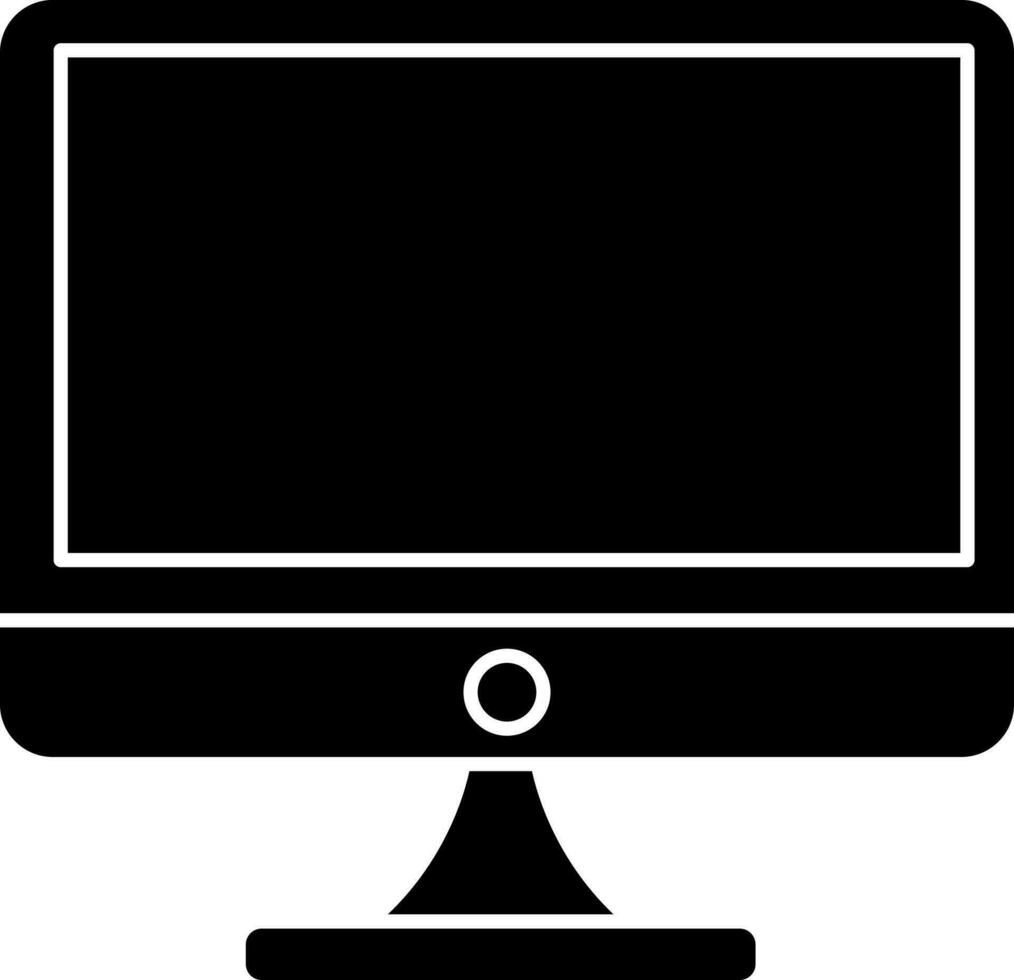 Glyph Style Computer Icon Or Symbol. vector