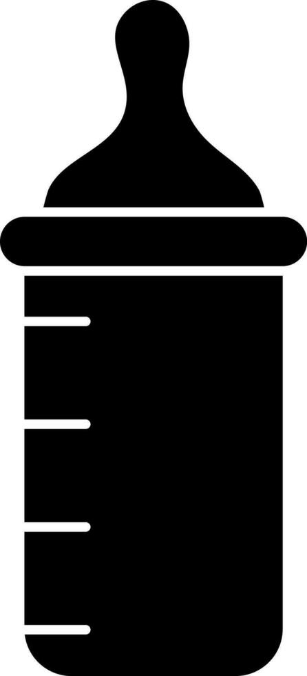 alimentación botella icono en negro y blanco color. vector