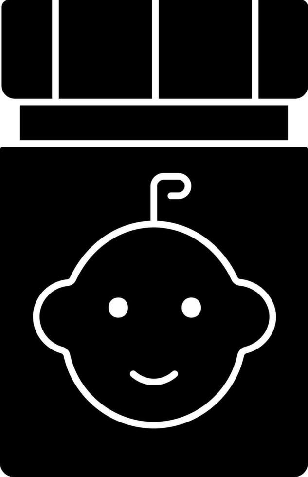 Baby Powder Icon In Black and White Color. vector