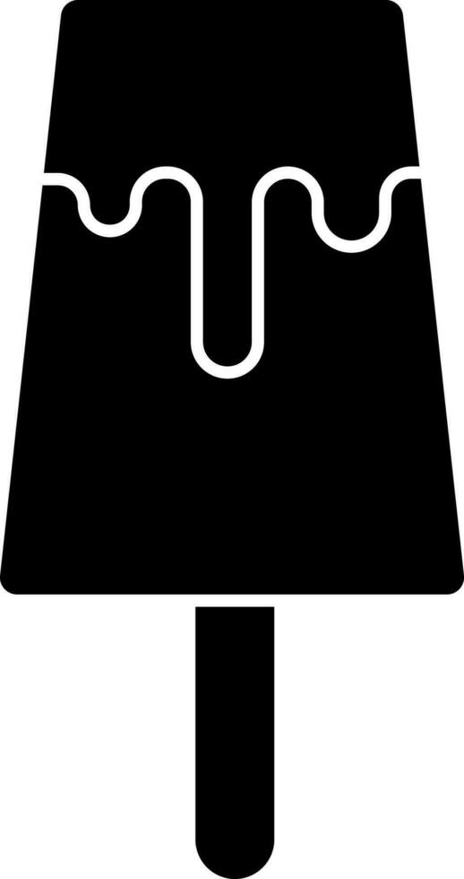 Popsicle Icon Icon In Black and White Color. vector