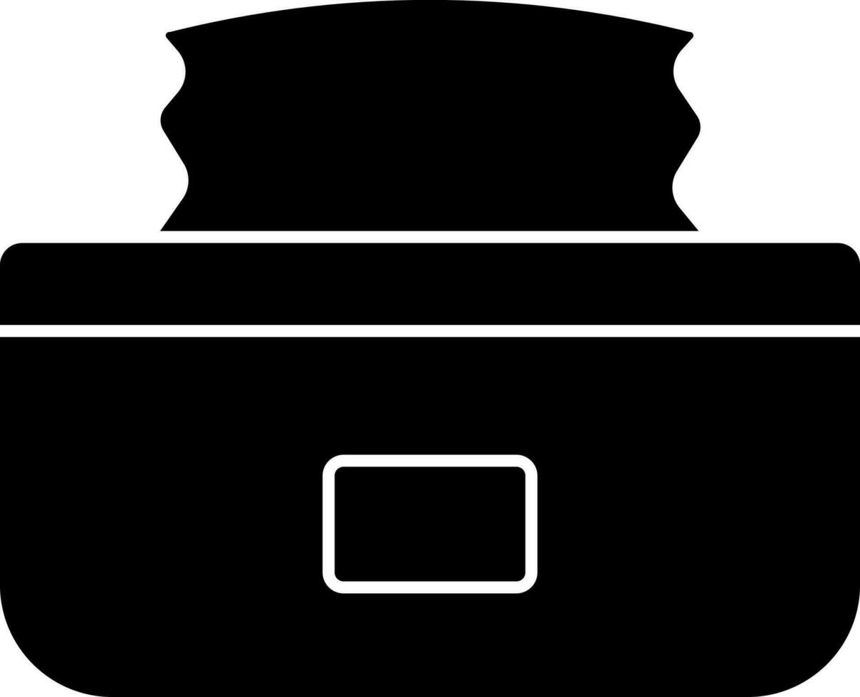 Wet Wipes Icon In Black and White Color. vector