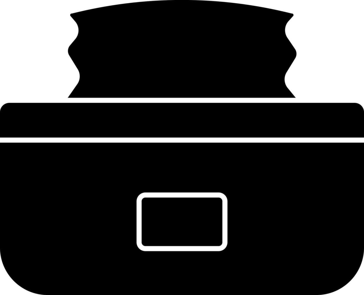 Wet Wipes Icon In Black and White Color. vector