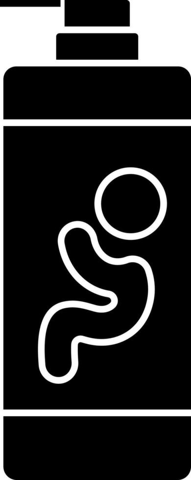 Baby Shampoo Icon In Black and White Color. vector